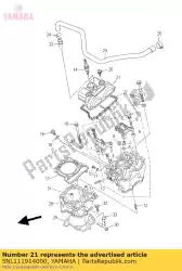 Tutaj możesz zamówić pokrywa g? Owicy cylindrów 1 od Yamaha , z numerem części 5NL111914000: