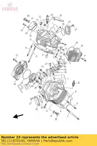 yamaha 5EL111870100 couvercle, côté culasse 3 - La partie au fond