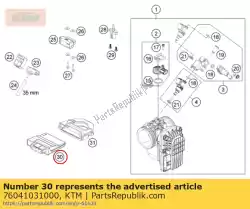 Aqui você pode pedir o unidade de controle eletrônico em KTM , com o número da peça 76041031000: