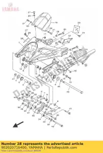 yamaha 902020716400 washer, plate(j42) - Bottom side