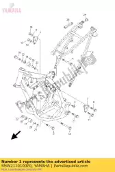 Here you can order the front frame comp. From Yamaha, with part number 5MW2110100P0: