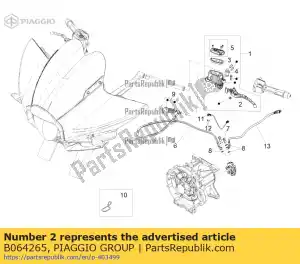 Piaggio Group B064265 palanca de embrague - Lado inferior