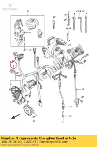 suzuki 3661913G10 przewodnik, okablowanie ha - Dół