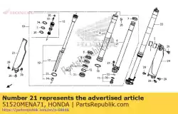 Ici, vous pouvez commander le tuyau de comp., l. Faire glisser auprès de Honda , avec le numéro de pièce 51520MENA71: