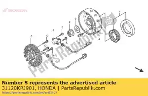 Honda 31120KRJ901 stator comp. - Bottom side