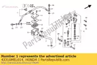 43310MEL014, Honda, comp. mangueira, rr. freio honda cbr fireblade rr cbr1000rr 1000 , Novo