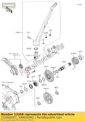 guide-kick kx450e9f van Kawasaki, met onderdeel nummer 132060007, bestel je hier online: