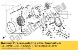 Tutaj możesz zamówić jednostka reflektora od Honda , z numerem części 33120MEGD51: