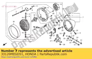 honda 33120MEGD51 jednostka reflektora - Dół