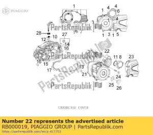 Piaggio Group RB000019 tapa derecha - Lado inferior