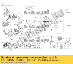 Aprilia AP9100487, Starter relay, OEM: Aprilia AP9100487