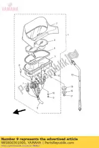 yamaha 985800301000 screw pan head - Bottom side