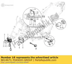 Qui puoi ordinare staffa di supporto delle tubazioni da Piaggio Group , con numero parte B014673: