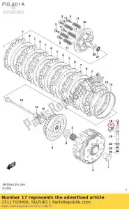 Suzuki 2311710H00 retainer, cl rel - Dół