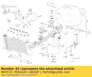Piaggio Group 864572 exp.tnk-rad. hose - Bottom side