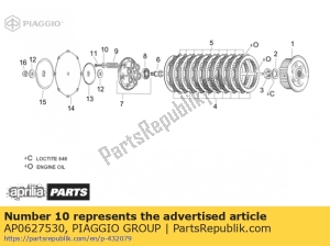 aprilia AP0627530 washer - Bottom side