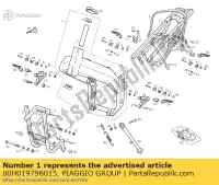 00H019796015, Piaggio Group, cuadro aprilia derbi gpr rs 50 2004 2005 2006 2007 2008, Nuevo