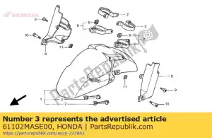 Honda 61102MASE00 stay a, fr. fender mounti - Bottom side