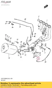 suzuki 1428017K00 cover,exh valve - Bottom side