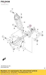 suzuki 6265837F10 boulon, coussin rr - La partie au fond