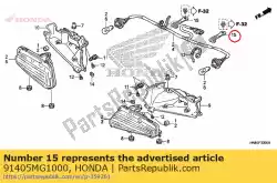 Here you can order the clip, wire harness from Honda, with part number 91405MG1000: