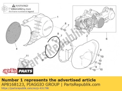 Aprilia AP8168123, Variator carter deksel, OEM: Aprilia AP8168123