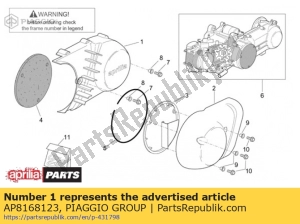 aprilia AP8168123 cobertura do variador carter - Lado inferior