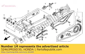 Honda 52463MGSD30 kraag b, kussenarm - Onderkant