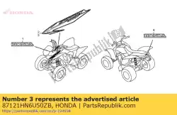 Tutaj możesz zamówić mark, l fr * type2 * od Honda , z numerem części 87121HN6U50ZB:
