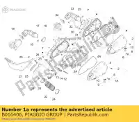 B016406, Piaggio Group, Caixa do filtro de ar vespa s zapm68300, zapm68303 125 2012 2016, Novo