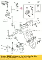 210075075, Kawasaki, rotor, serrure, bouchon de réservoir klx150eef kawasaki  d tracker 150 2016 2017 2018 2019, Nouveau