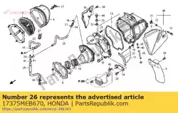 Aqui você pode pedir o tubo c, respirador em Honda , com o número da peça 17375MEB670: