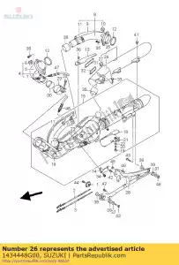 Suzuki 1434448G00 cobrir, abafar - Lado inferior