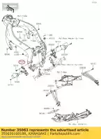 35063016018R, Kawasaki, blijf, fr, lh, zwart zx600p8f kawasaki  zx 600 636 2011 2012 2013 2014 2015 2016 2017 2018 2019 2021, Nieuw