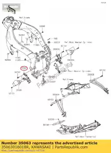 kawasaki 35063016018R ficar, fr, lh, preto zx600p8f - Lado inferior