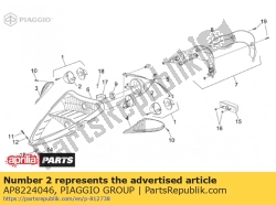 Aprilia AP8224046, Int. blinkerlinse, OEM: Aprilia AP8224046