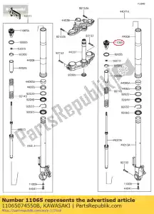 kawasaki 11065074550B czapka, szara klz1000bgf - Dół