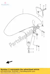 suzuki 021420310A tornillo - Lado inferior