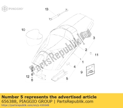 Aprilia 656388, Coperchio della borsa degli attrezzi, OEM: Aprilia 656388