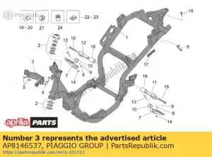 Piaggio Group AP8146537 soporte de la parte superior del cuerpo - Lado inferior