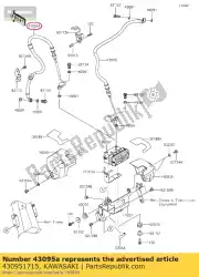 Qui puoi ordinare 01 tubo freno, pinza hu-fr da Kawasaki , con numero parte 430951715: