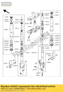 kawasaki 440231158 cylinder-set-fork vn1500-p1 - Bottom side