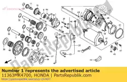 deksel, starter gea van Honda, met onderdeel nummer 11363MK4700, bestel je hier online: