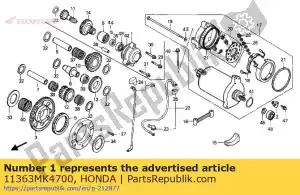 Honda 11363MK4700 deksel, starter gea - Onderkant