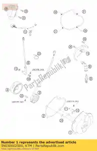 ktm 59030002500 tampa de ignição 4k3a 2000 - Lado inferior