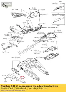 Kawasaki 360140062 cadena de caja - Lado inferior