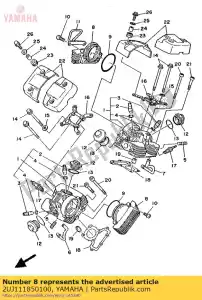 yamaha 2UJ111850100 deksel, cilinderkopzijde 1 - Onderkant