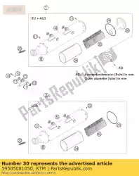 Qui puoi ordinare endcap 400 exc throttled 02 da KTM , con numero parte 59505081050: