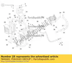 Ici, vous pouvez commander le moteur de ventilateur auprès de Piaggio Group , avec le numéro de pièce 584669: