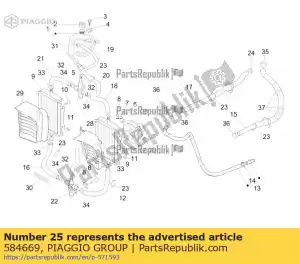 Piaggio Group 584669 fan engine - Bottom side